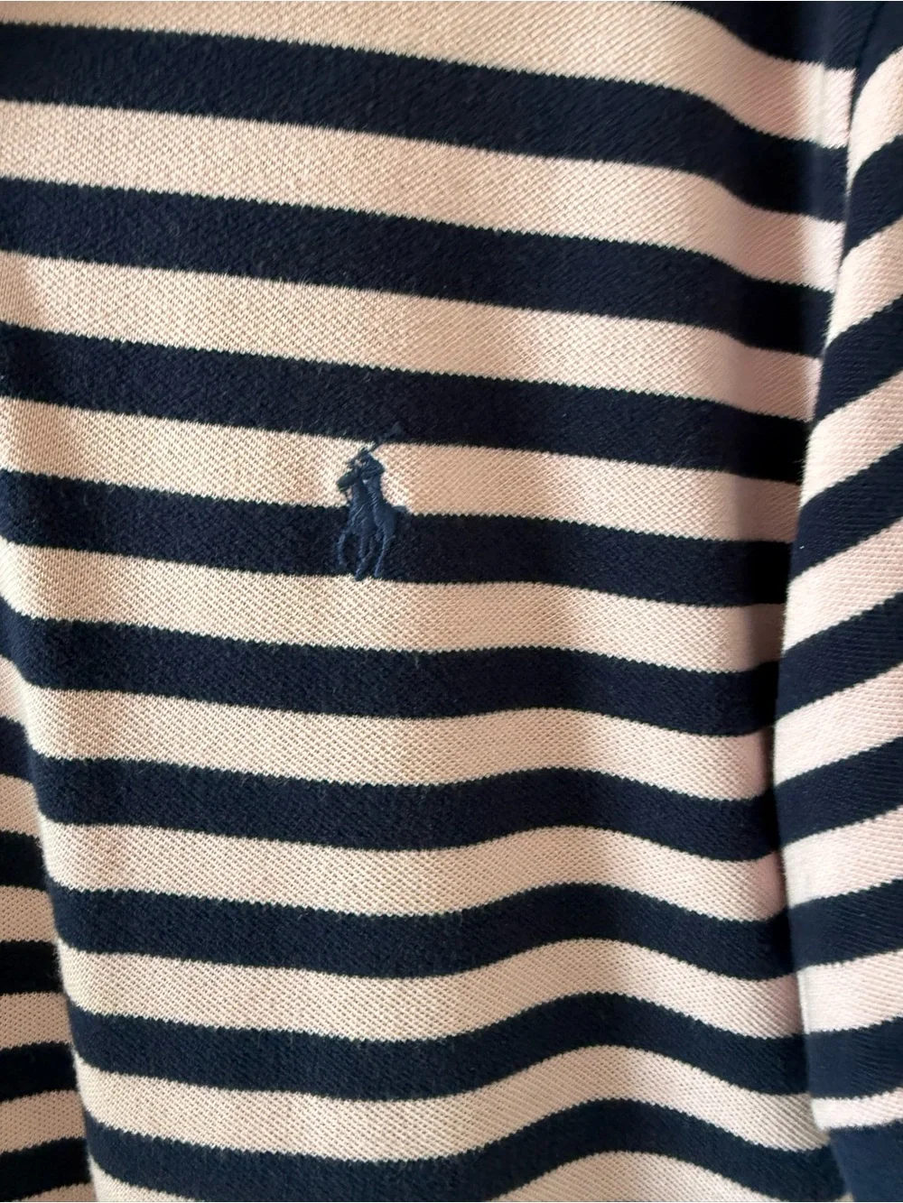 Polo by Ralph Lauren Navy & Pink Striped Polo Shirt